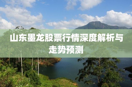 山東墨龍股票行情深度解析與走勢預測