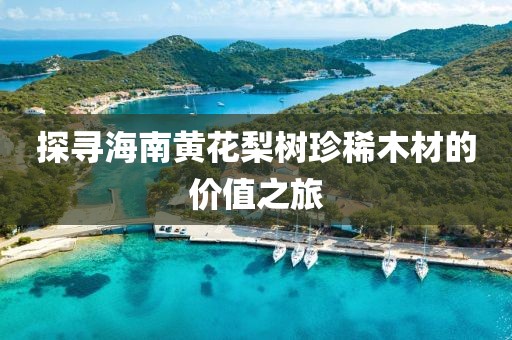 探尋海南黃花梨樹珍稀木材的價值之旅