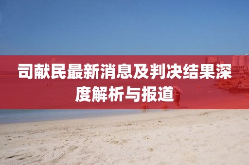 司獻(xiàn)民最新消息及判決結(jié)果深度解析與報(bào)道