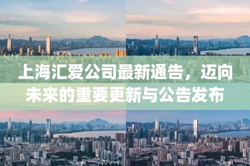 上海匯愛公司最新通告，邁向未來的重要更新與公告發(fā)布