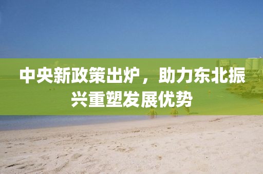 中央新政策出爐，助力東北振興重塑發(fā)展優(yōu)勢(shì)