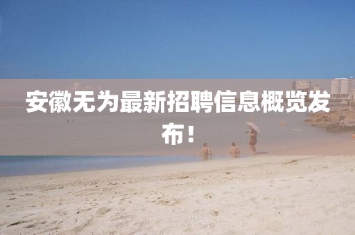 安徽無為最新招聘信息概覽發(fā)布！