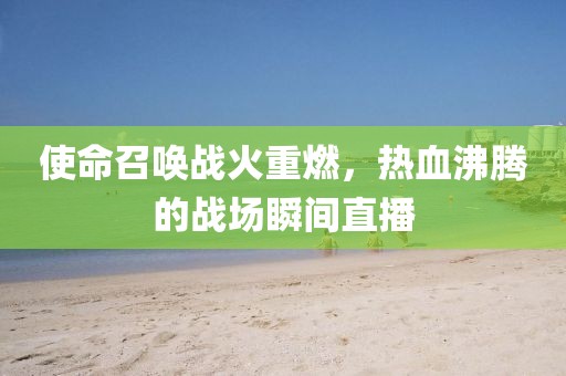 使命召喚戰(zhàn)火重燃，熱血沸騰的戰(zhàn)場瞬間直播