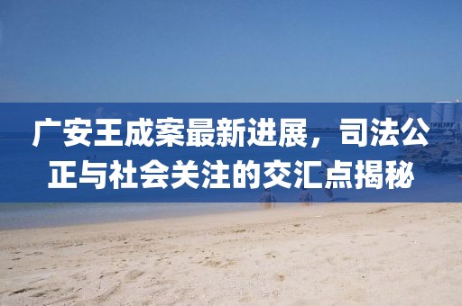 廣安王成案最新進(jìn)展，司法公正與社會(huì)關(guān)注的交匯點(diǎn)揭秘